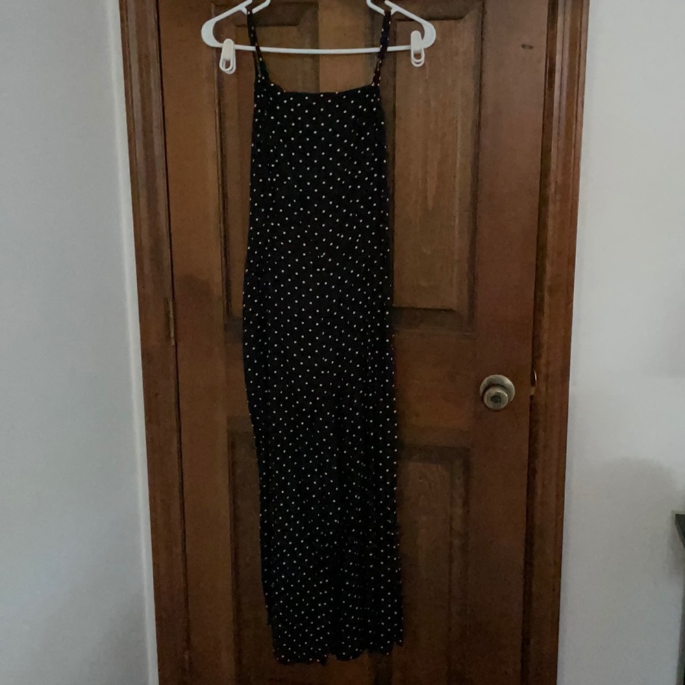 Old Navy black and white polka dot romper
